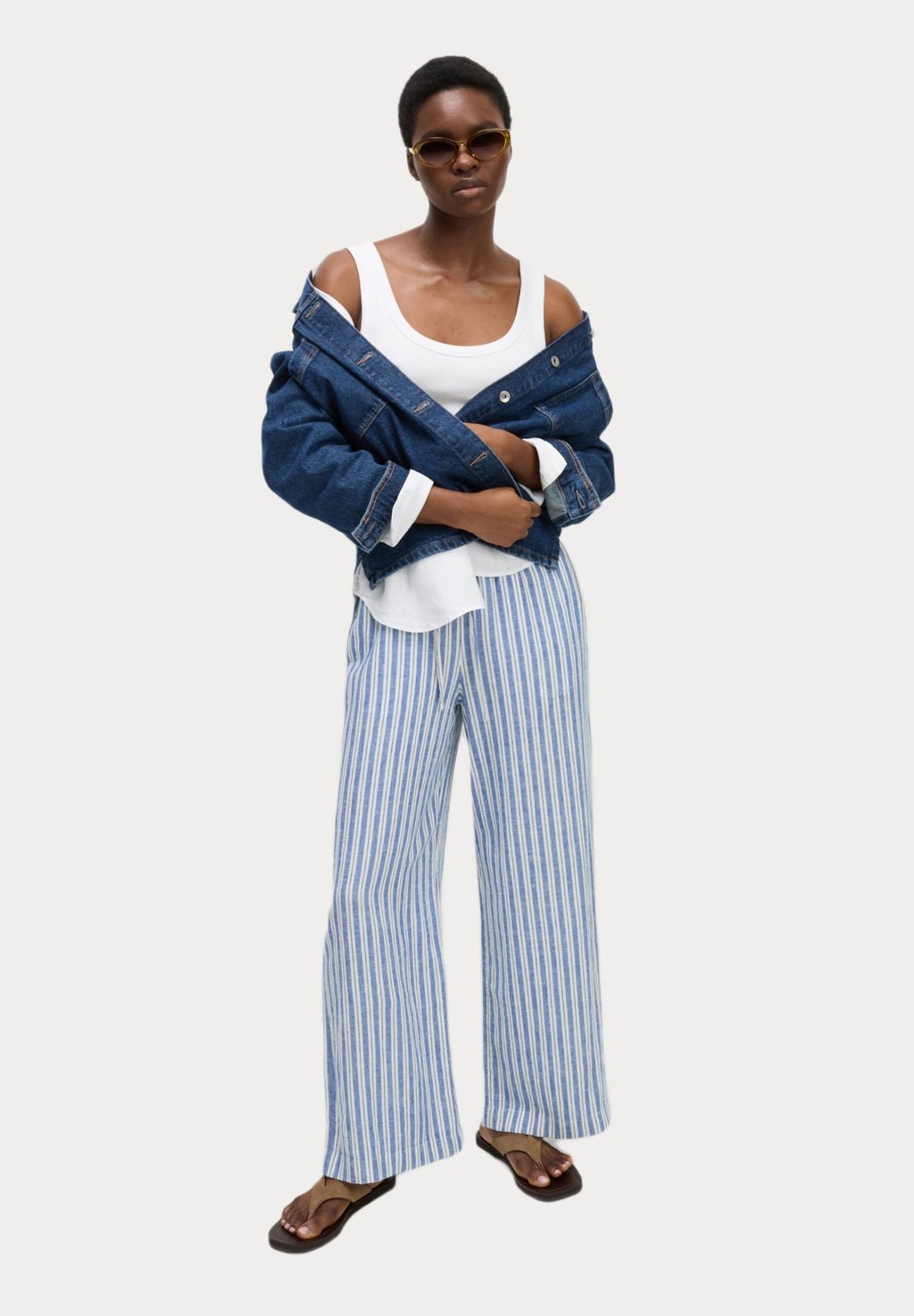 

Брюки WIDE LEG Marks & Spencer, темно-синий