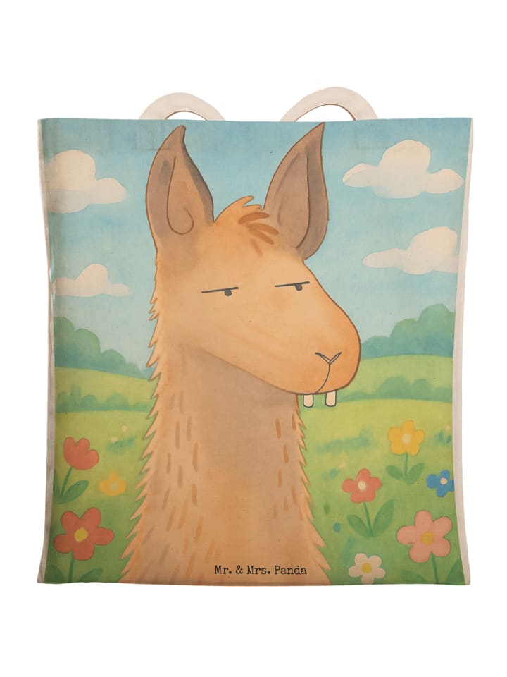 

Сумка через плечо с головой ламы, раздражающий дизайн, без слогана, белого цвета. Mr. & Mrs. Panda