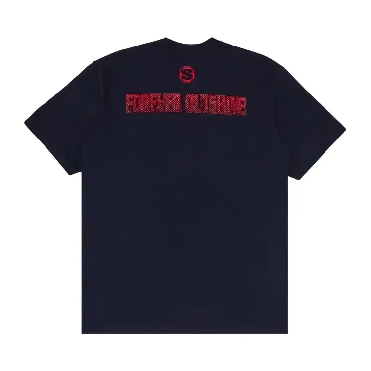 Футболка Supreme Blockbuster Tee 'Navy' — фото 2