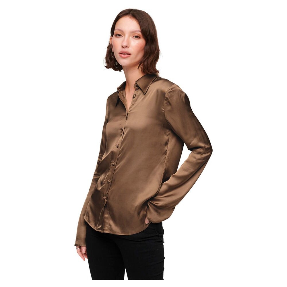 

Рубашка Superdry Studios Satin Seventies, коричневый