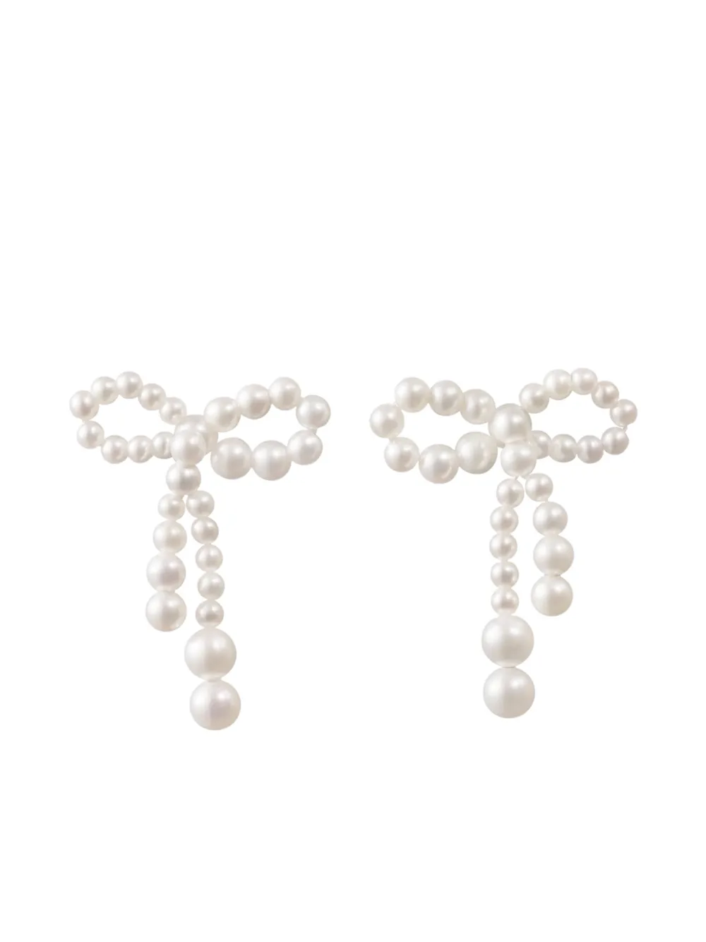

Серьги Rosette de Perles из переработанного желтого золота 14 карат с пресноводным жемчугом Sophie Bille Brahe, белый