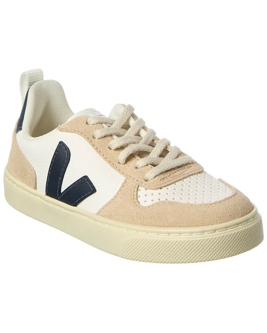 Кожаные кроссовки VEJA Small V-10, белый
