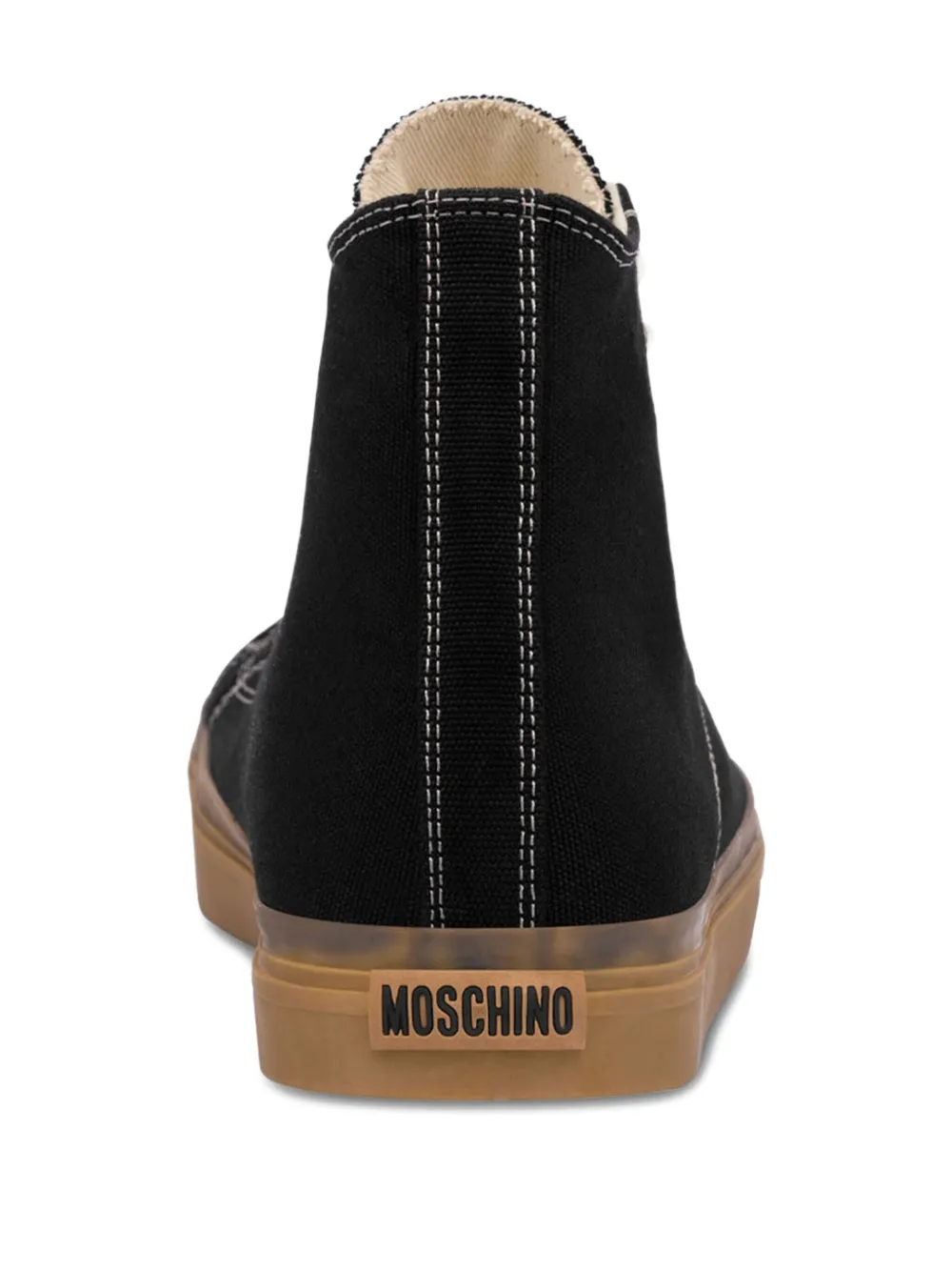Кеды из канваса на шнуровке Moschino, черный — фото 3