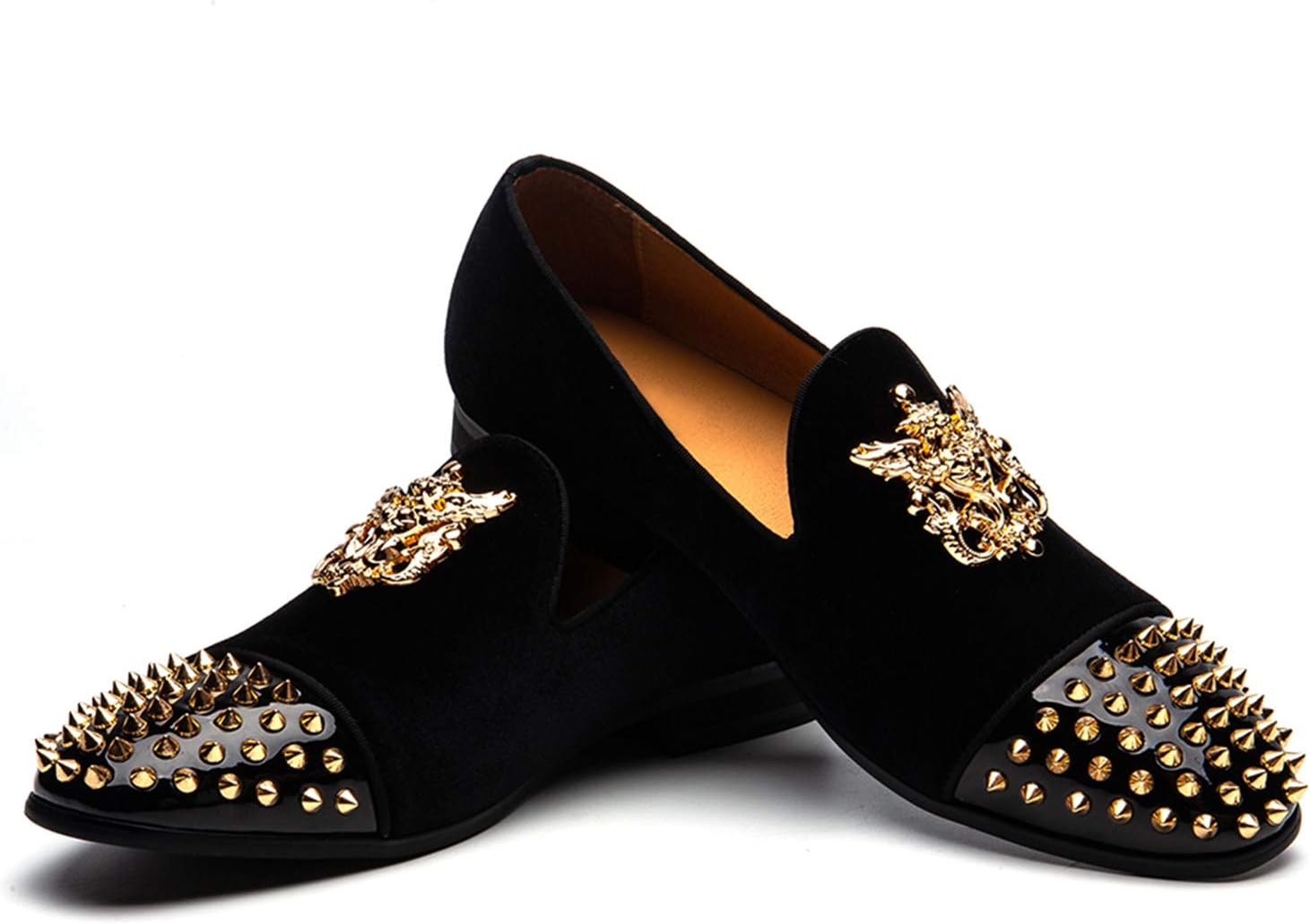 

Мужские лоферы из натуральной кожи с металлической текстурой и блестками, без шнурков JITAI, черный