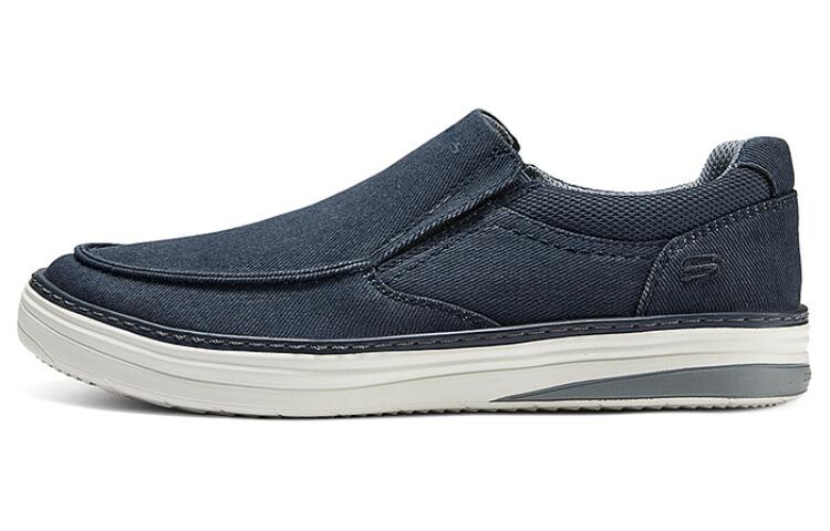 

Мужские парусиновые туфли с низким верхом, синие/белые Skechers