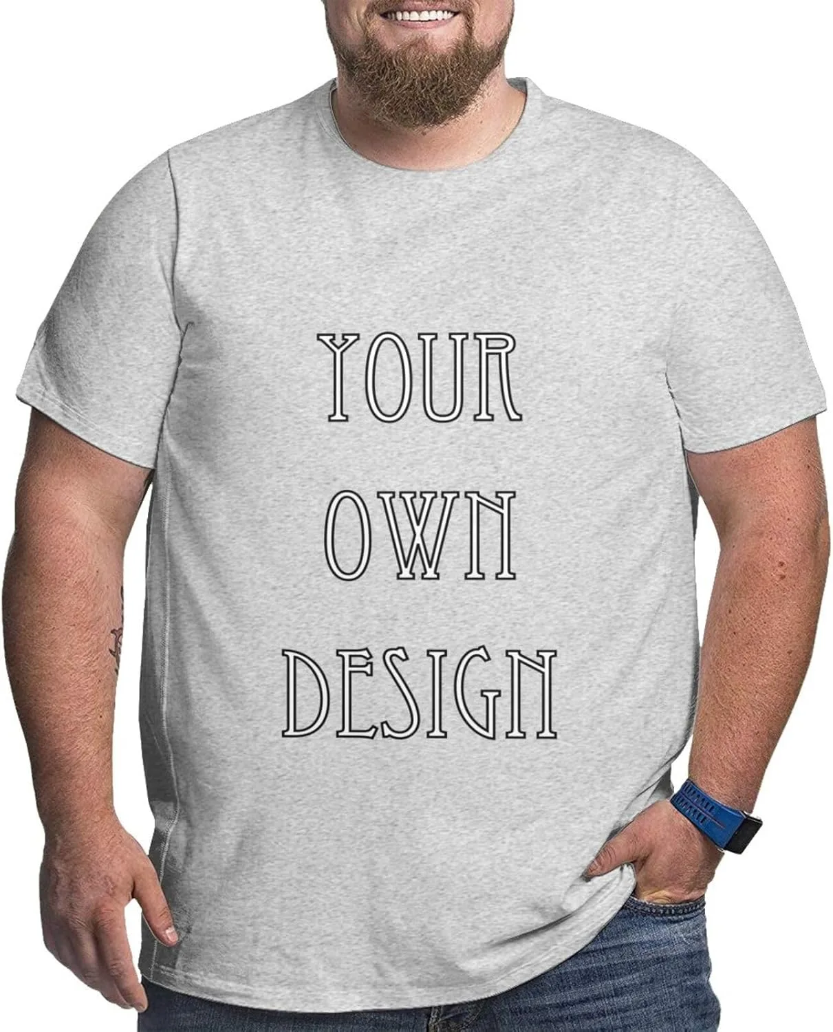 

Футболка Big Tall Custom Shirt, хлопок, короткий рукав