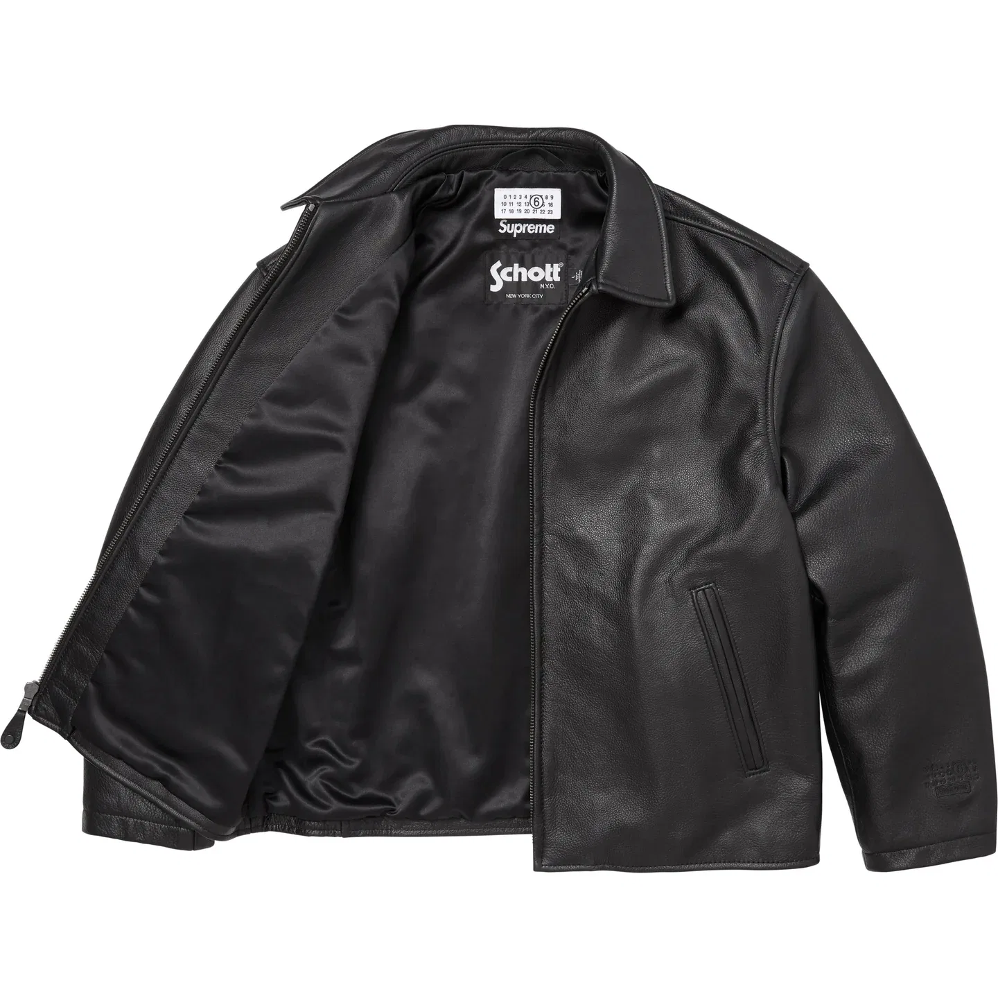 Кожаная куртка Supreme MM6 Maison Margiela SS26 WEEK4 Schott Eagle Black — фото 4