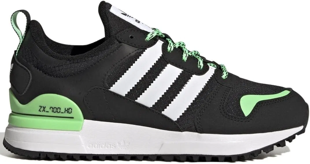 Детские кроссовки Adidas ZX 700 HD j, черные, зеленые