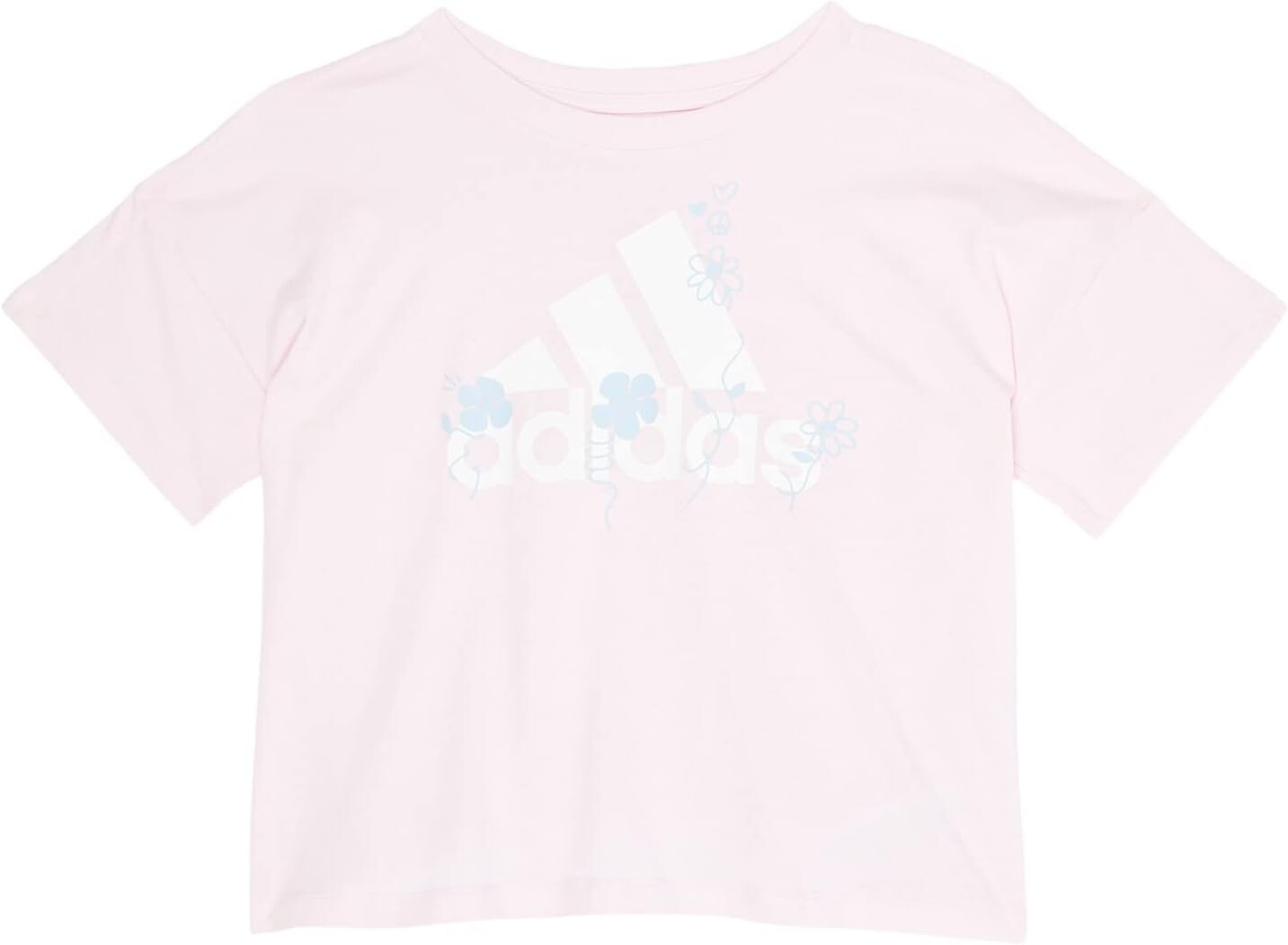 

Футболка adidas Kids Short Sleeve Oversized Tee, цвет Clear Pink