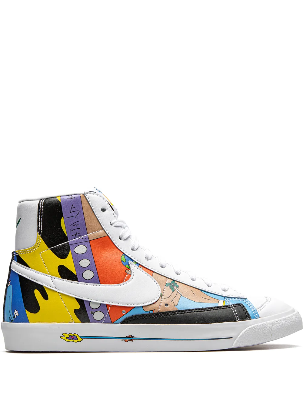 

Кеды Flyleather Blazer '77 QS "Ruohan Wang" Nike, белый