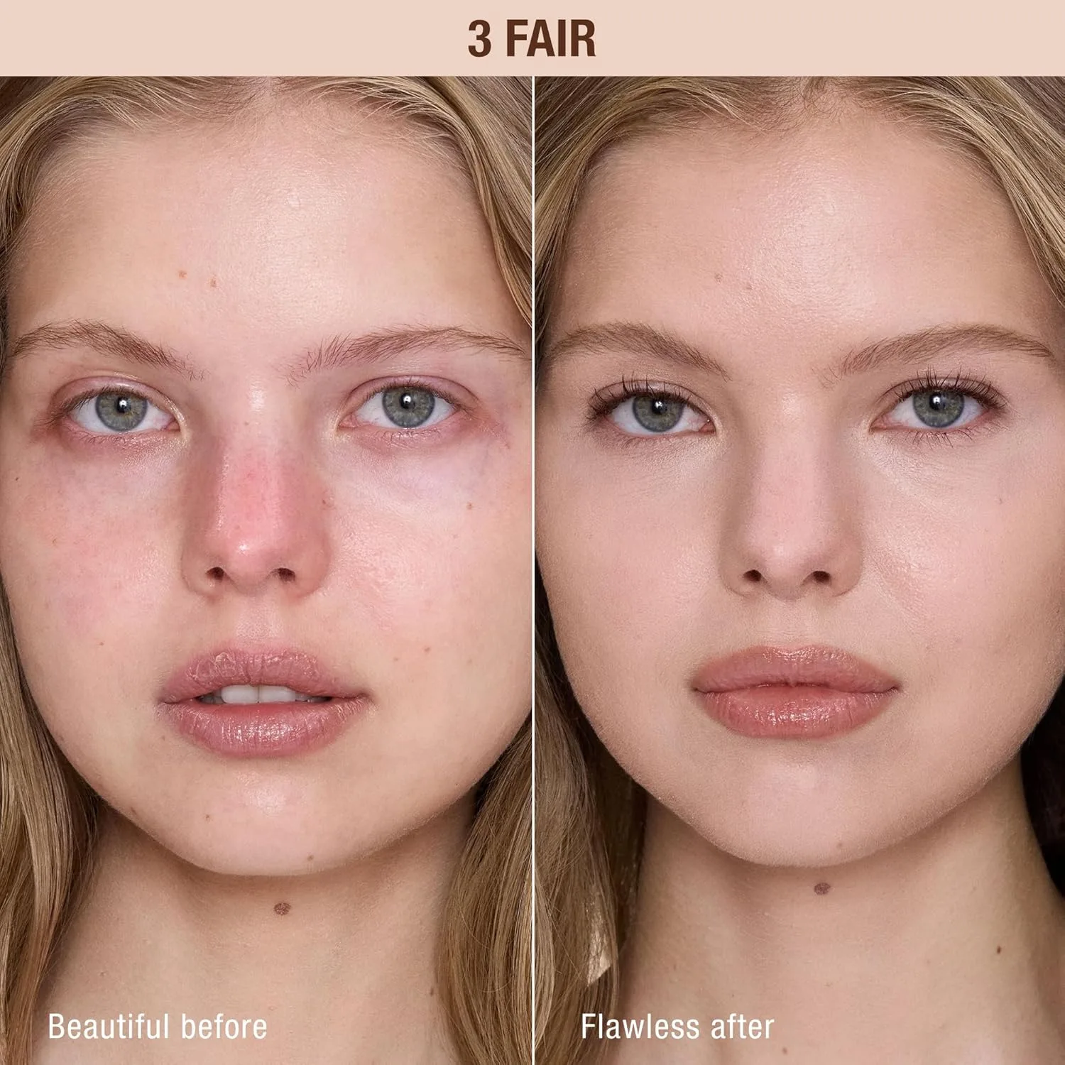 Charlotte Tilbury AIRbrush Flawless Blur Concealer - долговечный консилер для темных кругов, несовершенств и покраснений, увлажняющий, стойкий к складкам, с полным покрытием и натуральным матовым финишем, 03 Fair - Fair with cool undertones — фото 2