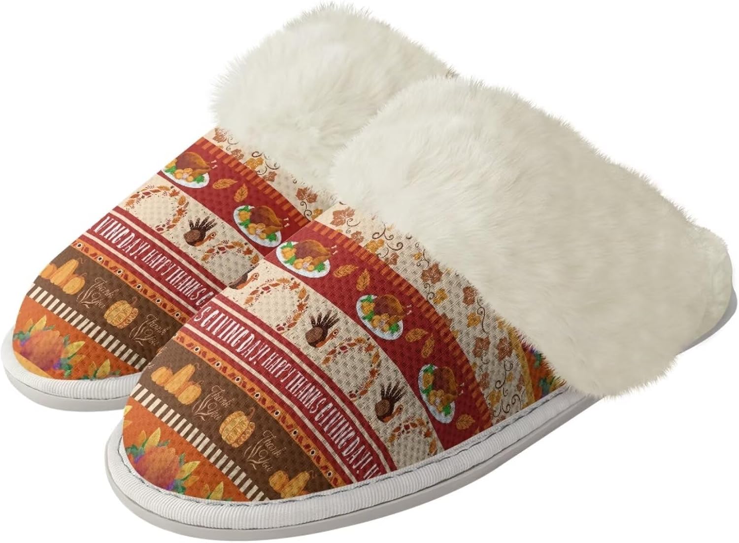 

Домашние тапочки для женщин и мужчин с тематикой Дня благодарения, мягкие, уютные, легкие, для спальни Zhangruoheng, Thanksgiving Theme