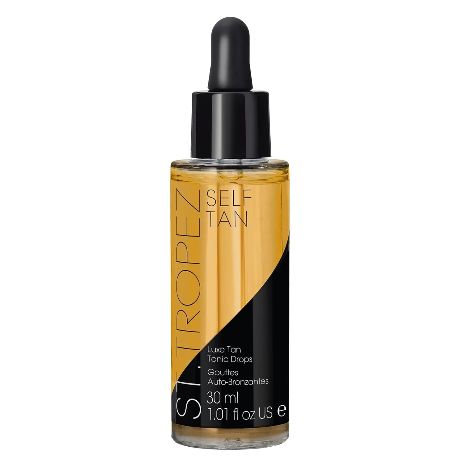Капли для автозагара St.Tropez Luxe Tan Tonic Glow Drops, 5-в-1, ниацинамид, гиалуроновая кислота, витамины C и E, веганский продукт, натуральный состав, не тестируется на животных, 30 мл. 29,6 мл (1 шт.), St. Tropez