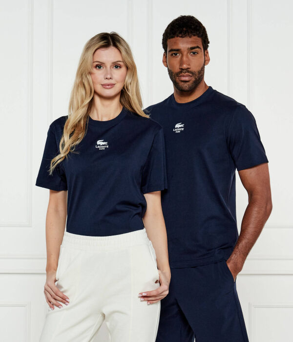 

Футболка женская Lacoste классического кроя, синий