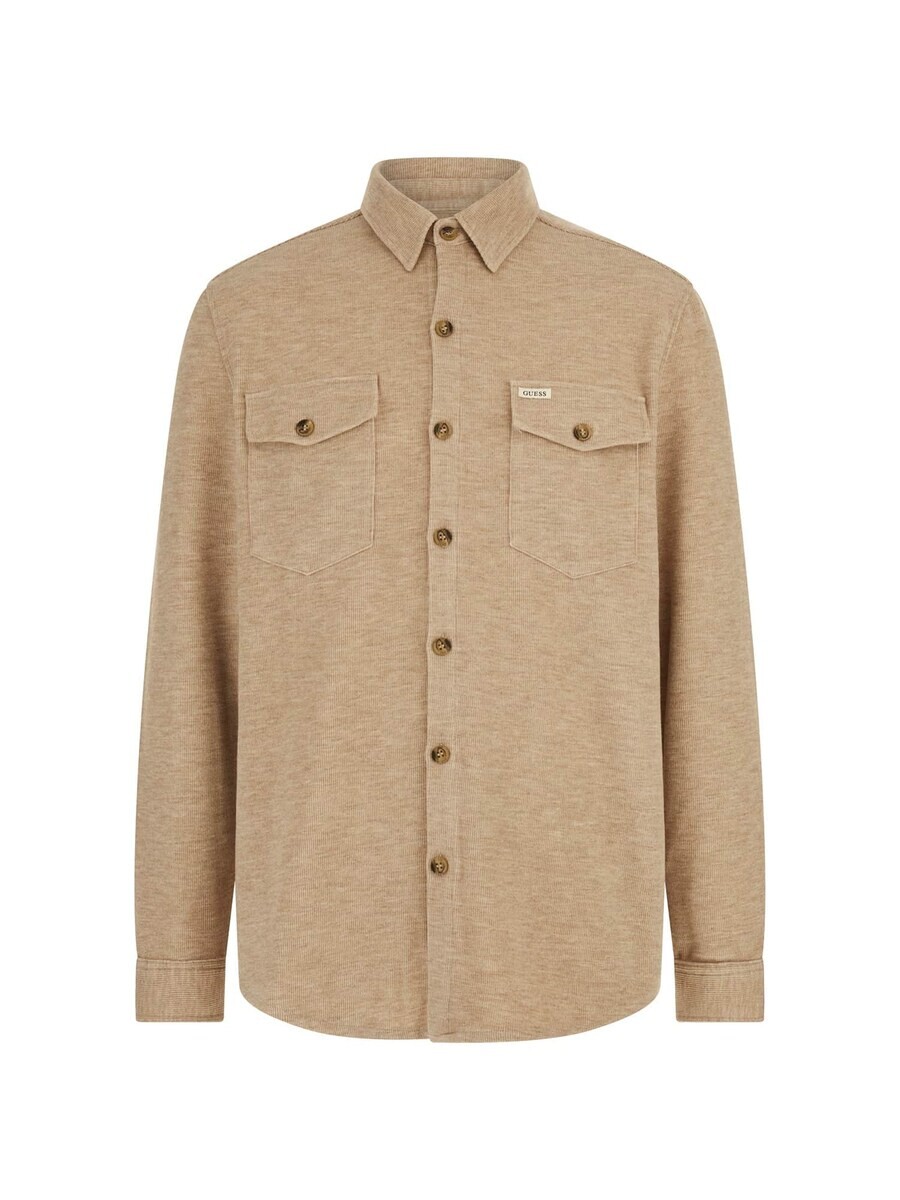 

Повседневная рубашка GUESS Regular fit Button Up Shirt, бежевый