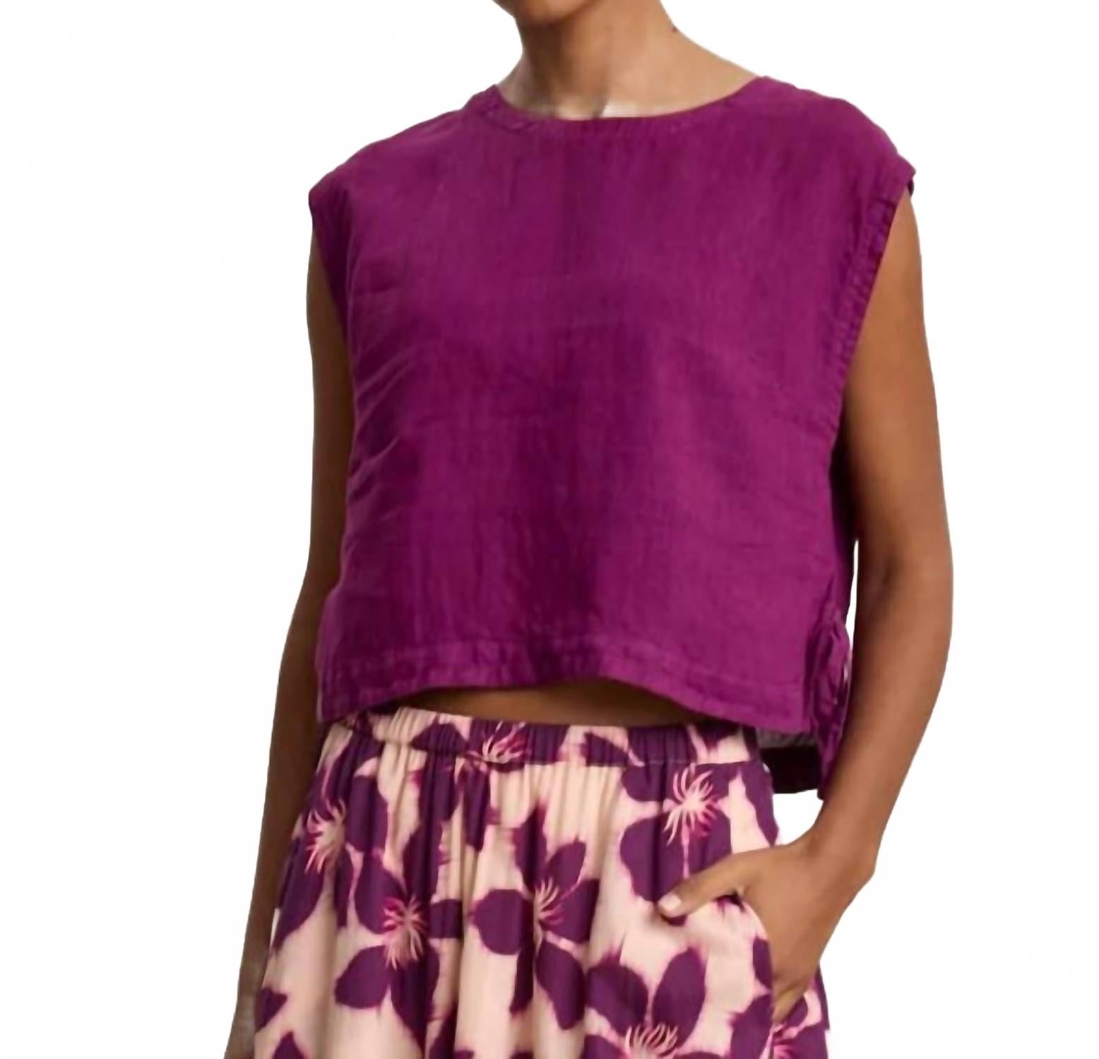 

Топ с завязкой сбоку в ягодном цвете Velvet by Graham & Spencer, Berry