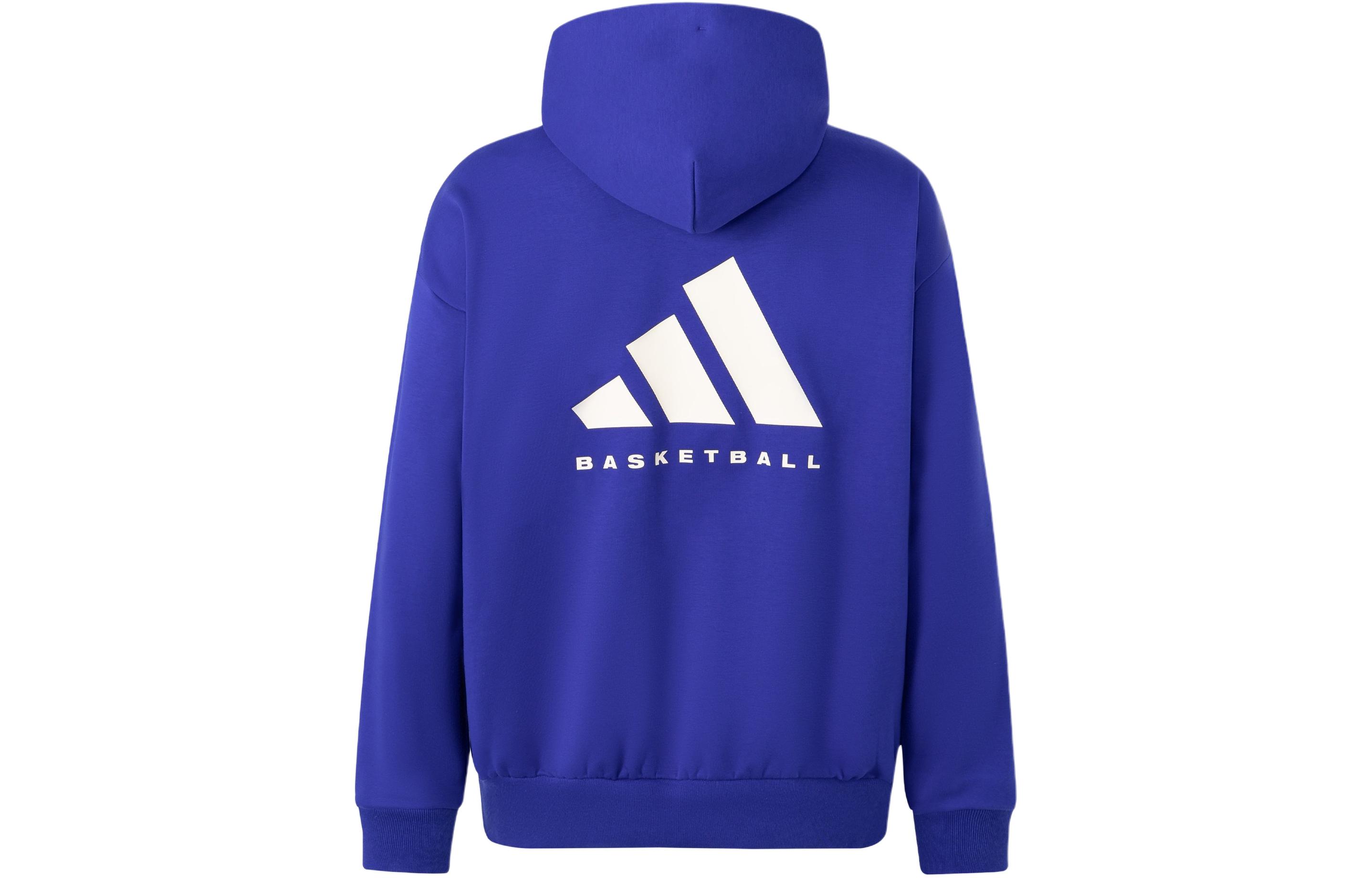 Adidas One Fl Баскетбольный худи, Ярко-синий — фото 3