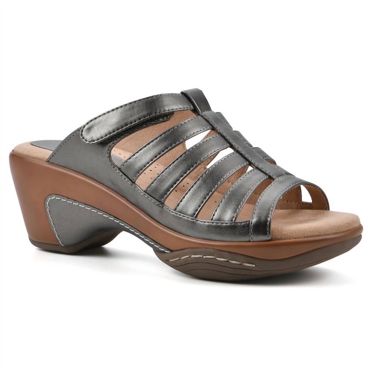 Женские сандалии Valencia в цвете металлик White Mountain, Pewter