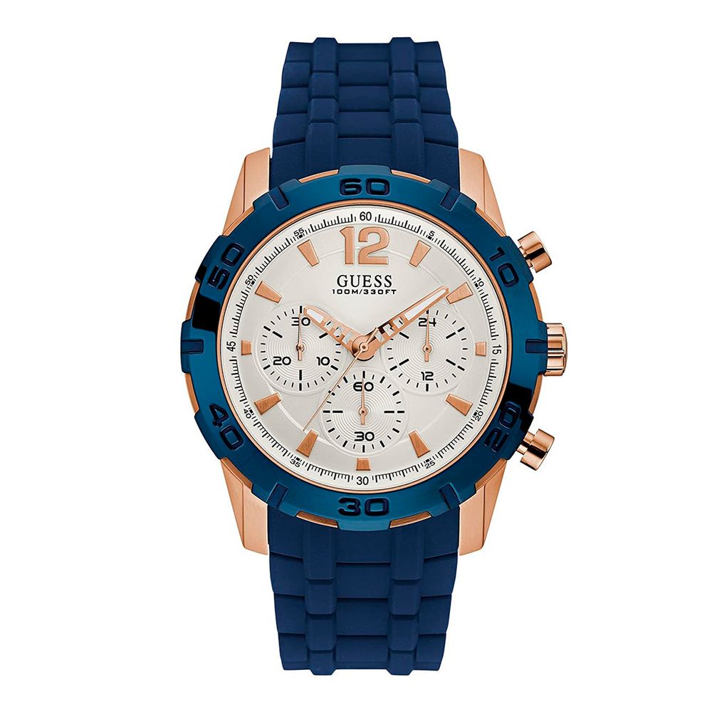 

Синие резиновые часы GUESS