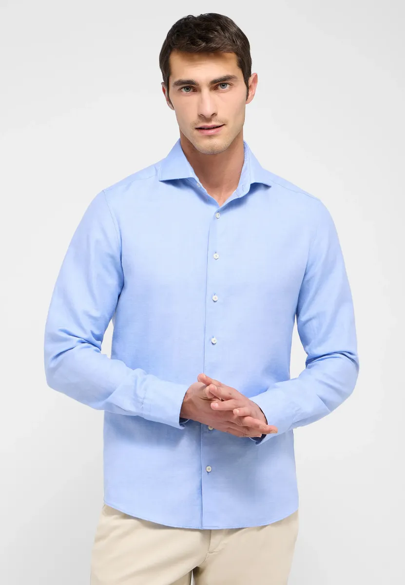 

Рубашка Eterna с длинными рукавами "SLIM FIT", синий