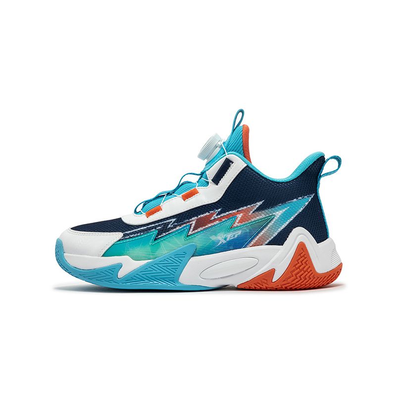 

XTEP Скользостойкие амортизирующие износостойкие поддерживающие детские баскетбольные кроссовки dark blue pure blue kids