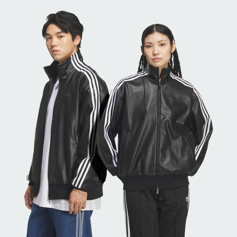 Спортивная куртка из искусственной кожи 3S Adidas, black