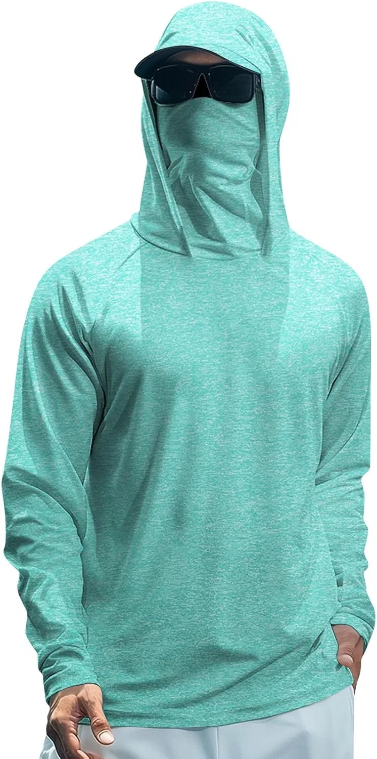 Футболка с капюшоном и маской UPF 50+, Turquoise