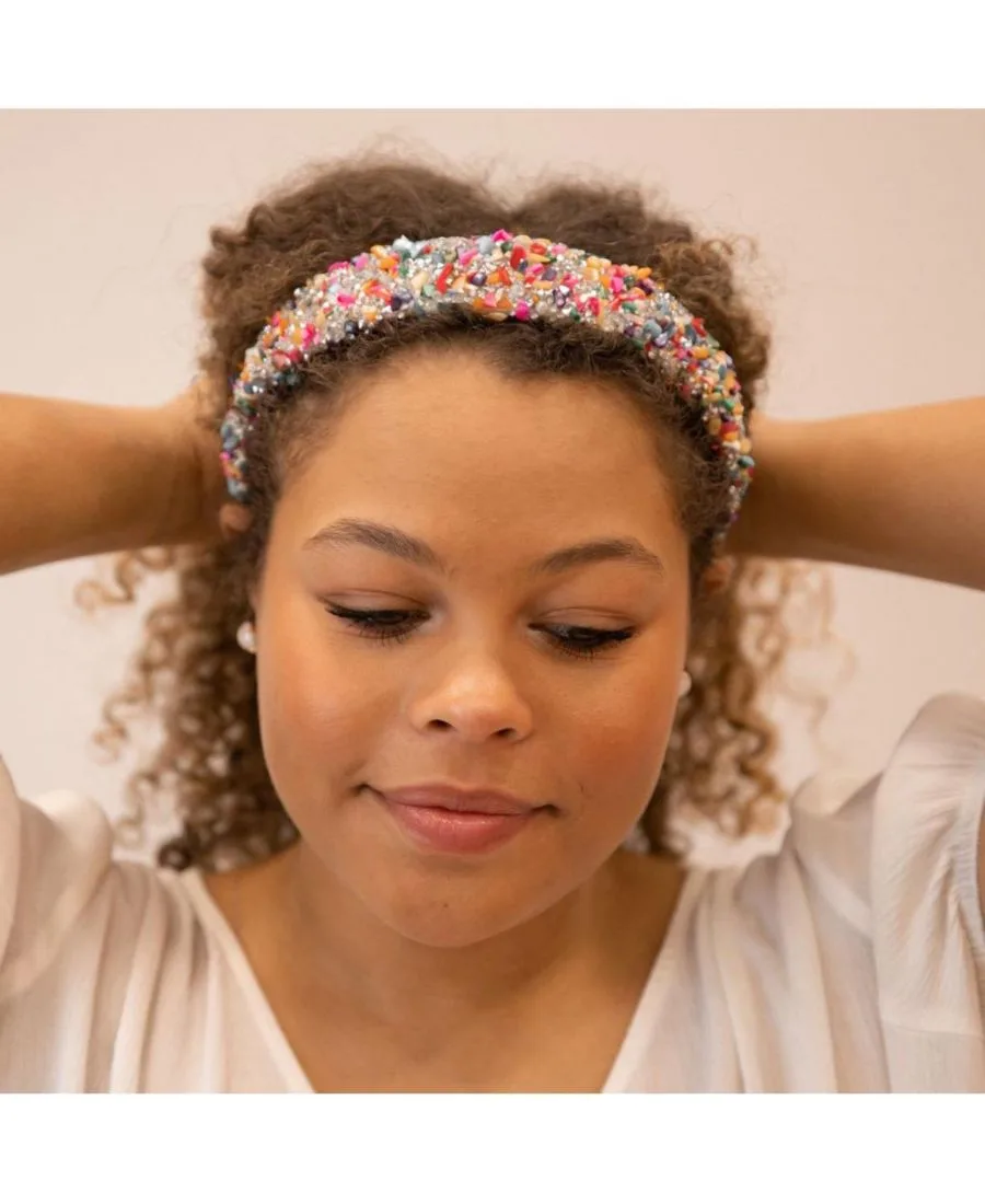 Headbands of Hope Женская повязка на голову "All That Glitters" - разноцветная + серебристая — фото 3