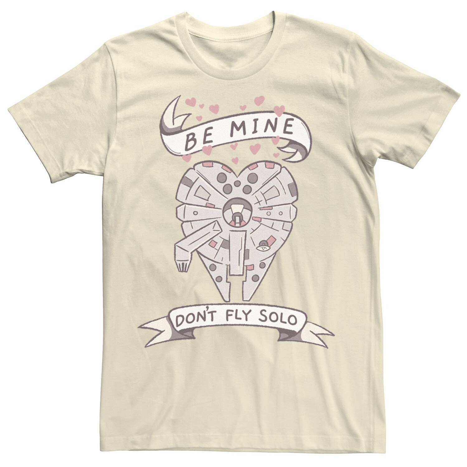 

Мужская футболка Be Mine Don't Fly Solo Ship Heart ко Дню святого Валентина Star Wars