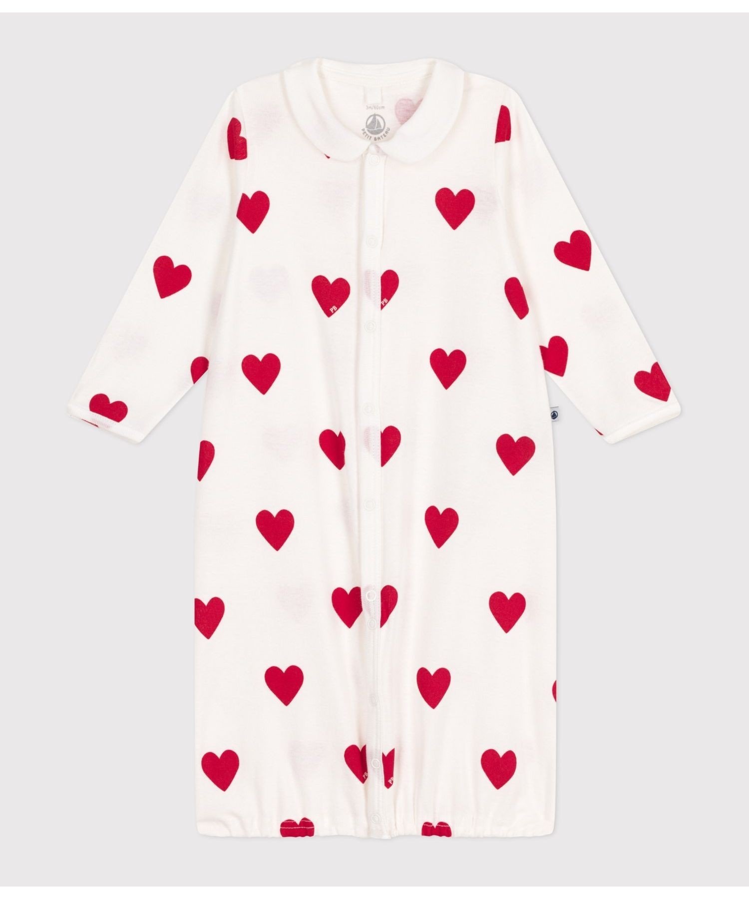 Комбинезон, двусторонний Petit Bateau, Off-white/Red — фото 3