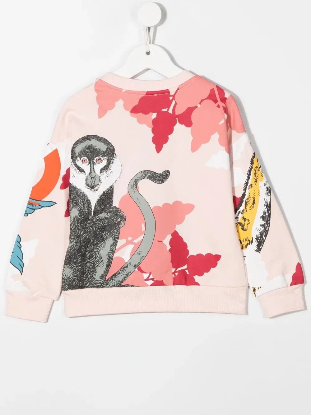 Хлопковая толстовка Multi iconics Kenzo Kids, розовый — фото 2