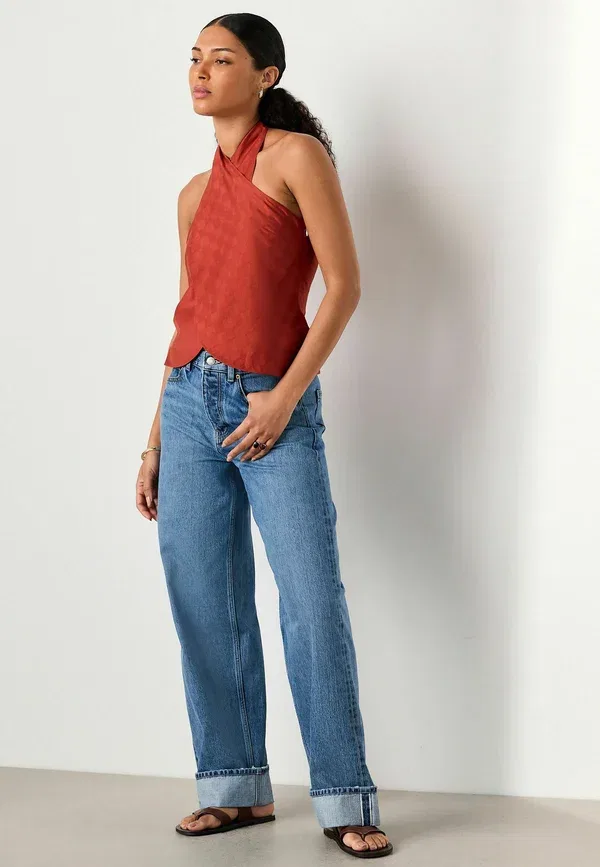 Джинсы Next Regular Fit N. Premium Boyfriend Turn Up Selvedge, средний синий