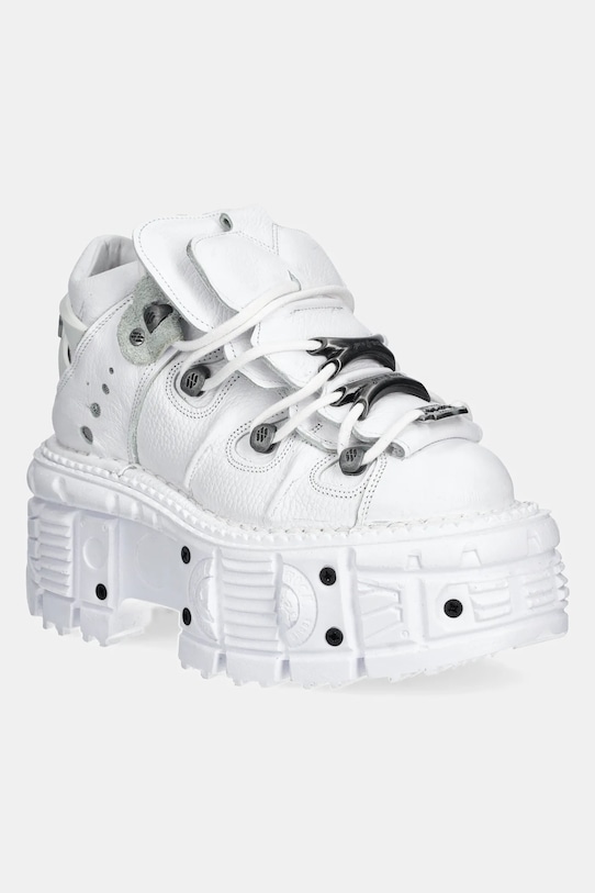 Кожаные кроссовки Napa Blanca + футболка Imperfect Tank Blanco Tornillos New Rock, белый