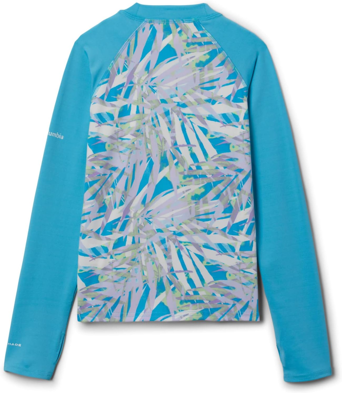 Футболка Columbia Baby-Boys Sandy Shores Printed Long Sleeve Sunguard, Purple Tint Dye Palms/Atoll — фото 2