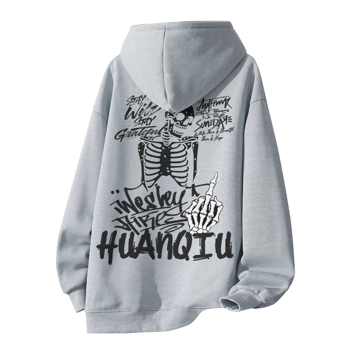 

Толстовка Unisex Hooded Moderate Heavyweight HUANQIU, светло-серый