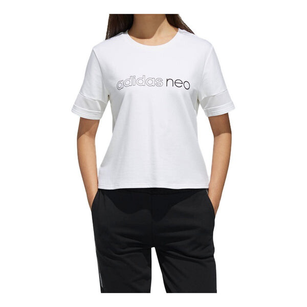 

Футболка neo sweat hd ss sports с круглым вырезом Adidas, белый
