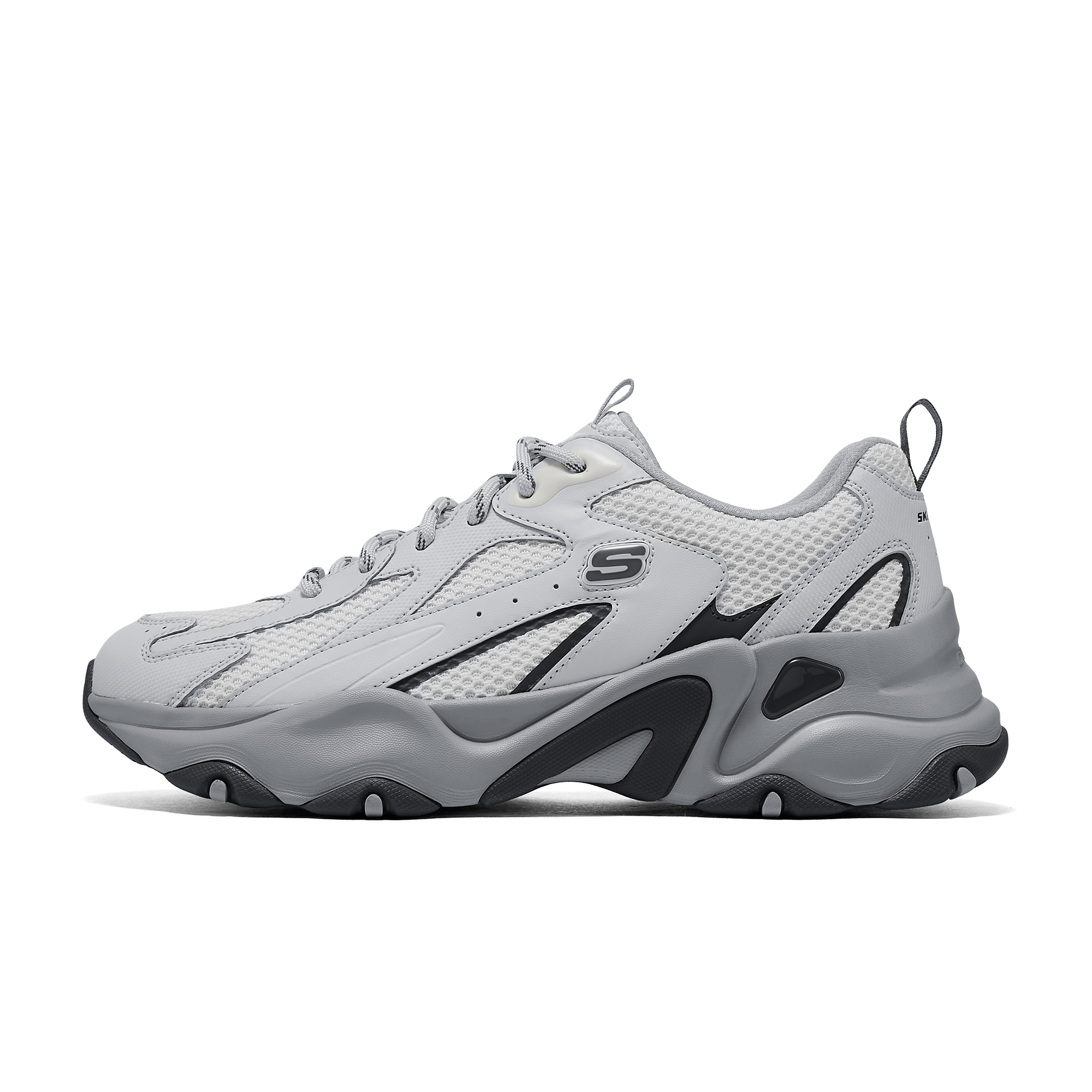 

Низкие массивные кроссовки мужские светло-серые Skechers, Light Gray
