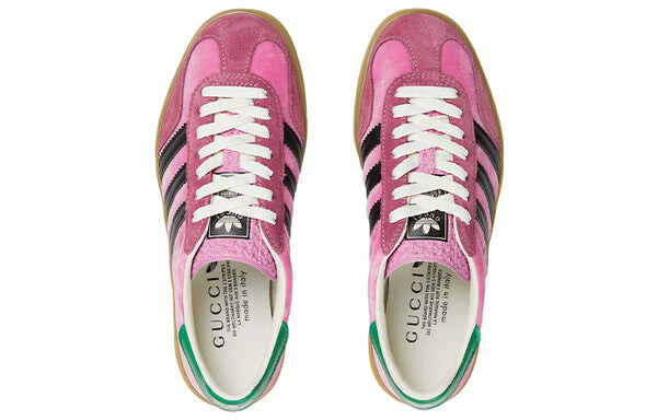 Кроссовки adidas x gazelle 'pink purple green' Gucci, розовый — фото 3