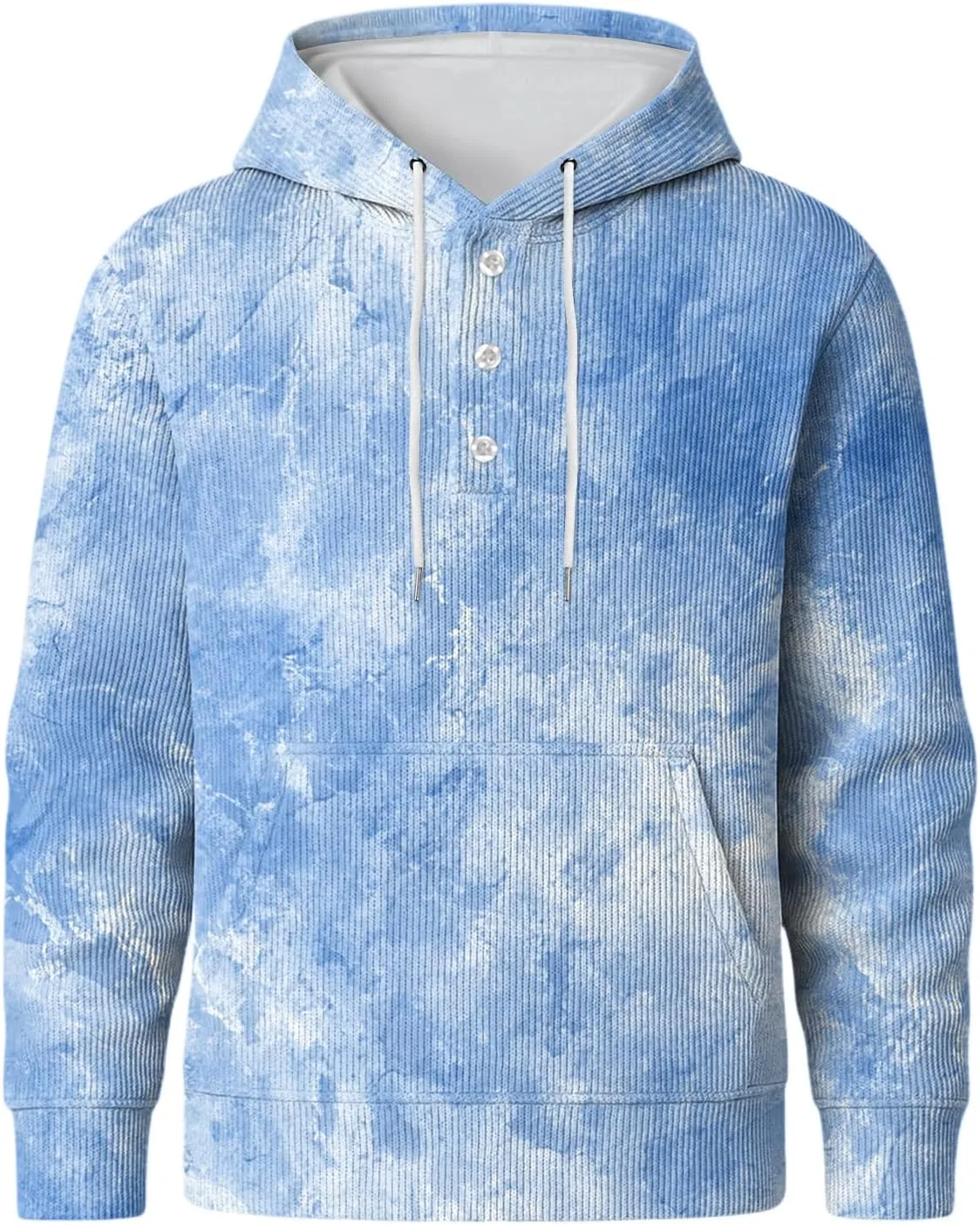 Толстовка с капюшоном, флисовая, мужская, с принтом, 2-light Blue — фото 4