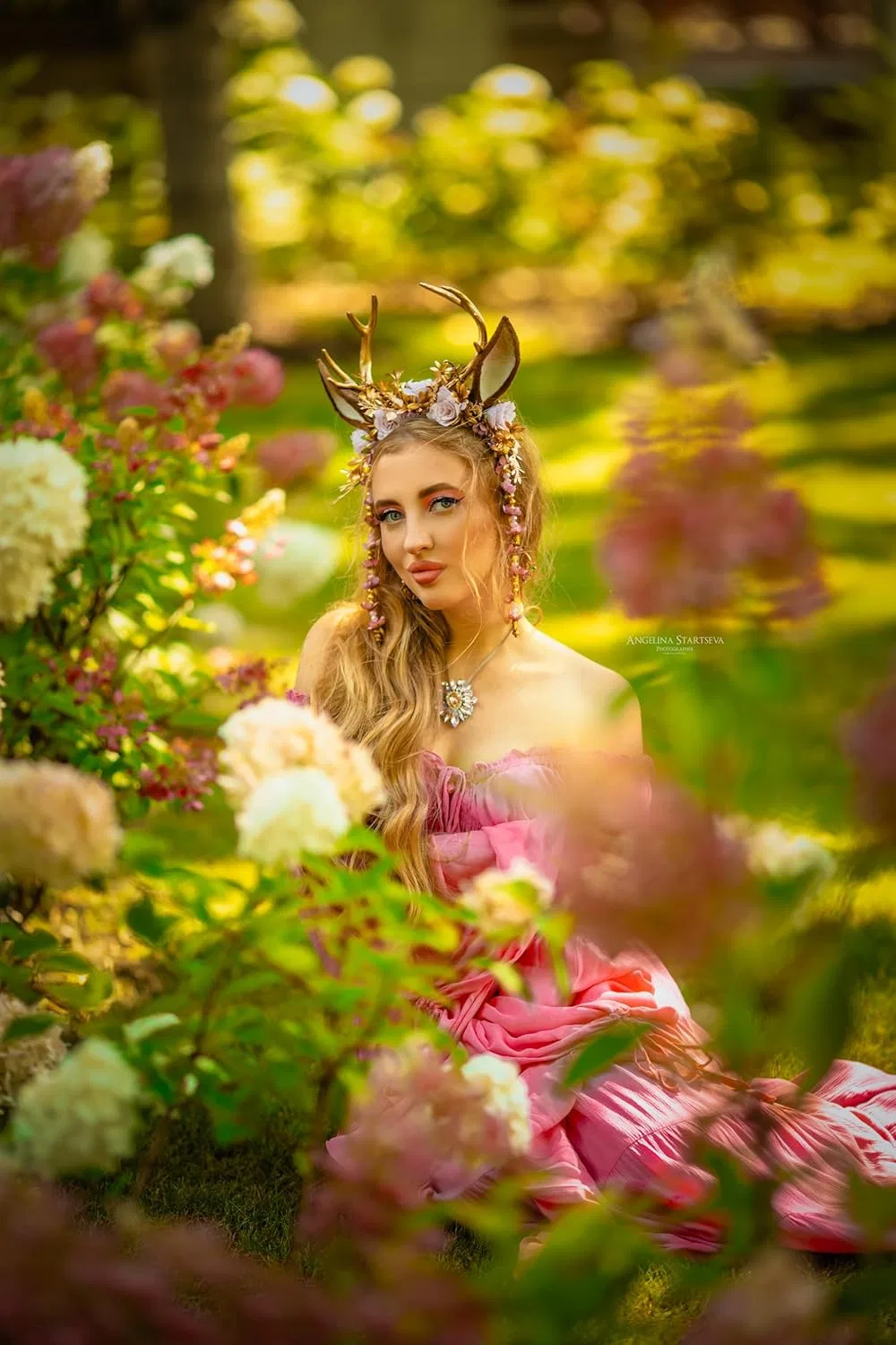 Ободок с оленьими рогами «Gold Woodland Antlers» от MOSTORY Mostory — фото 3