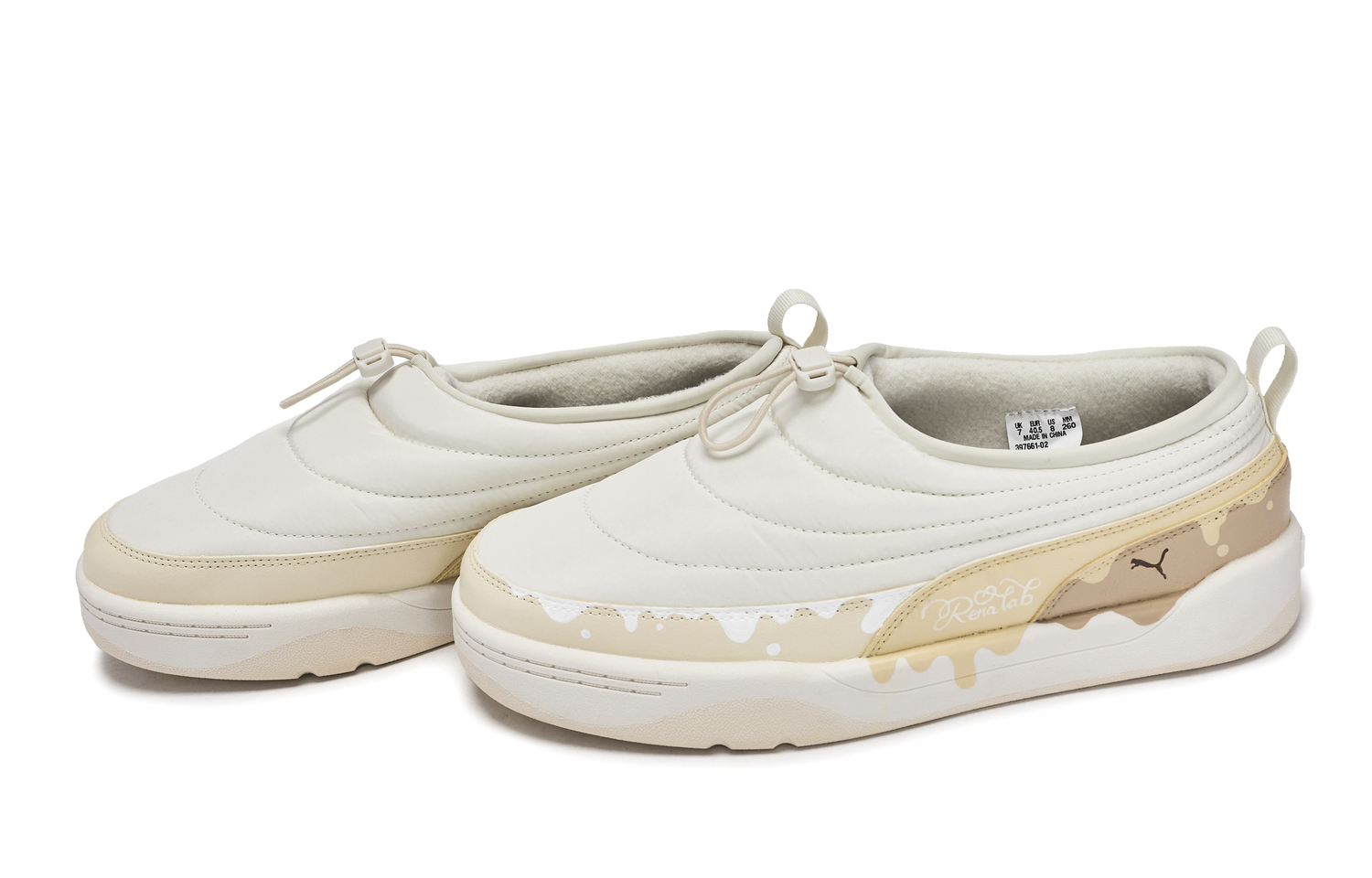 Puma Lifestyle 811 Manufacturing, низкие повседневные кроссовки-лодочки Milk Puff Mille Feuille, унисекс, бежевые, белый, коричневый — фото 4