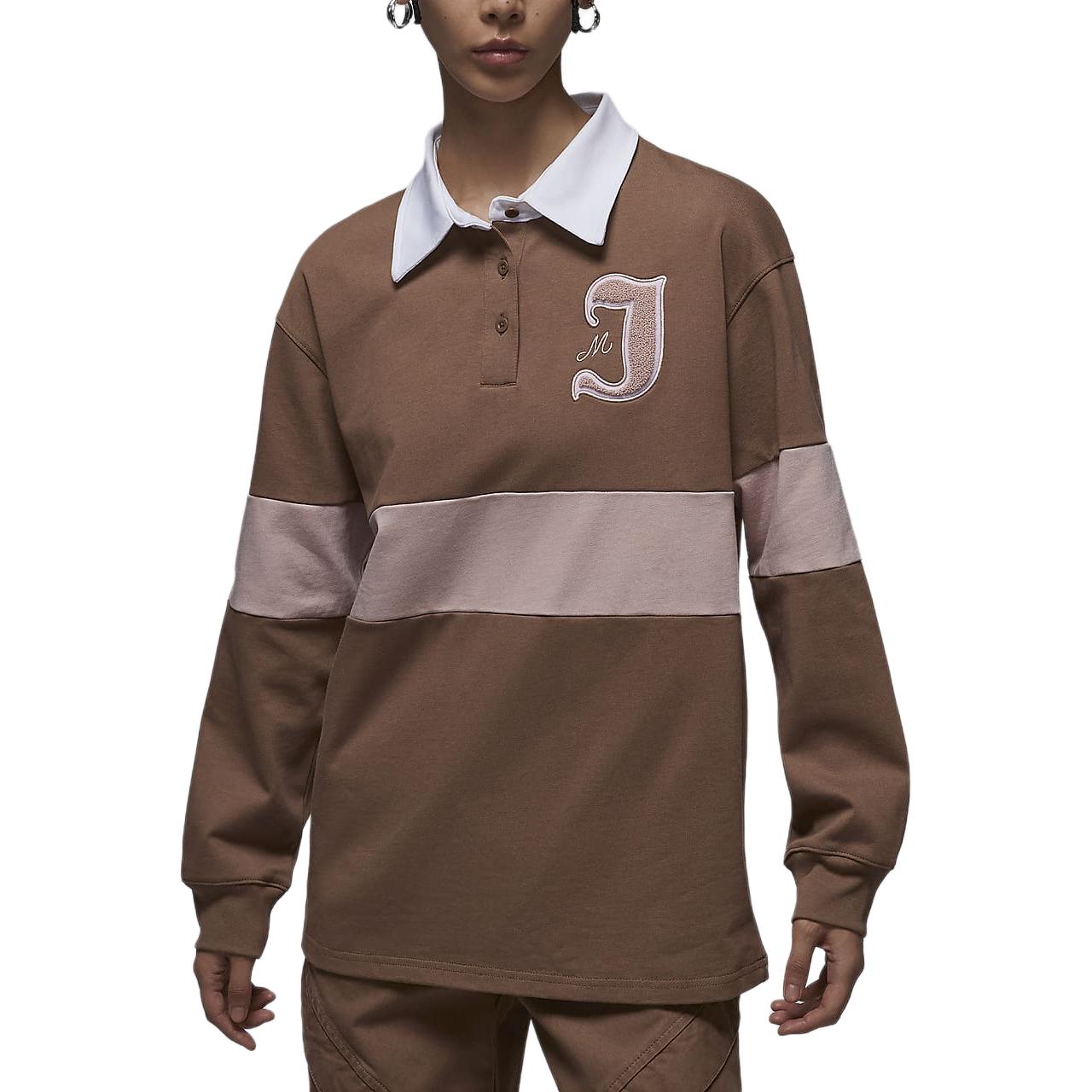 

Jordan Футболка-поло женская antique brown/oxford pink/white