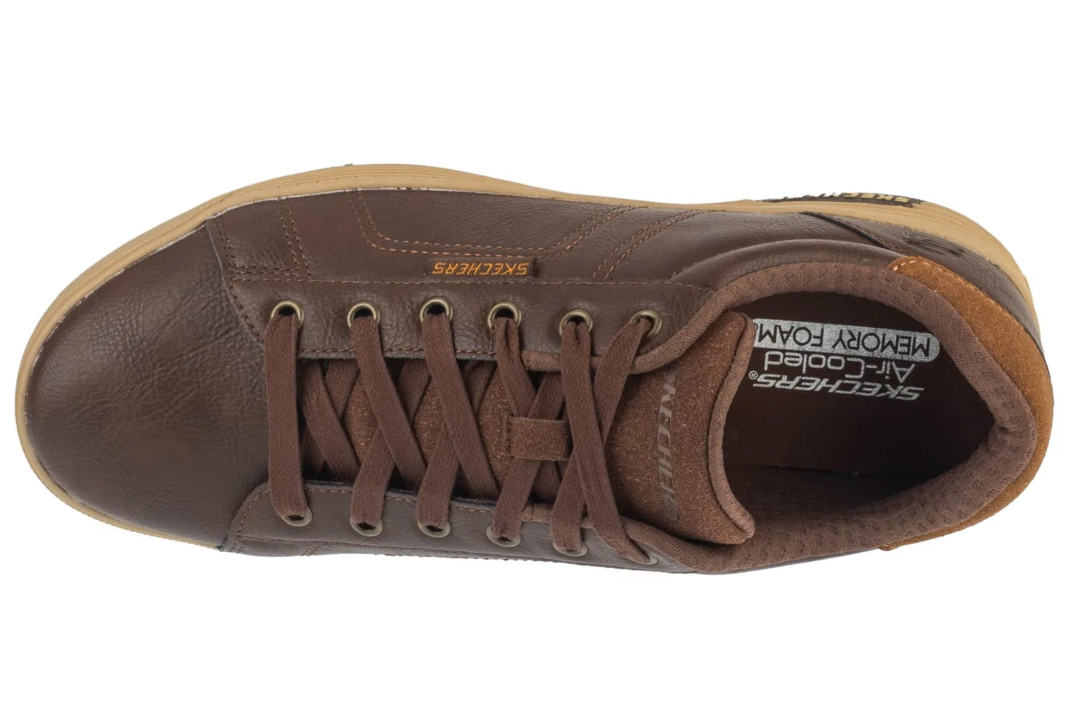 Кроссовки низкие из искусственной кожи Skechers, коричневый — фото 3