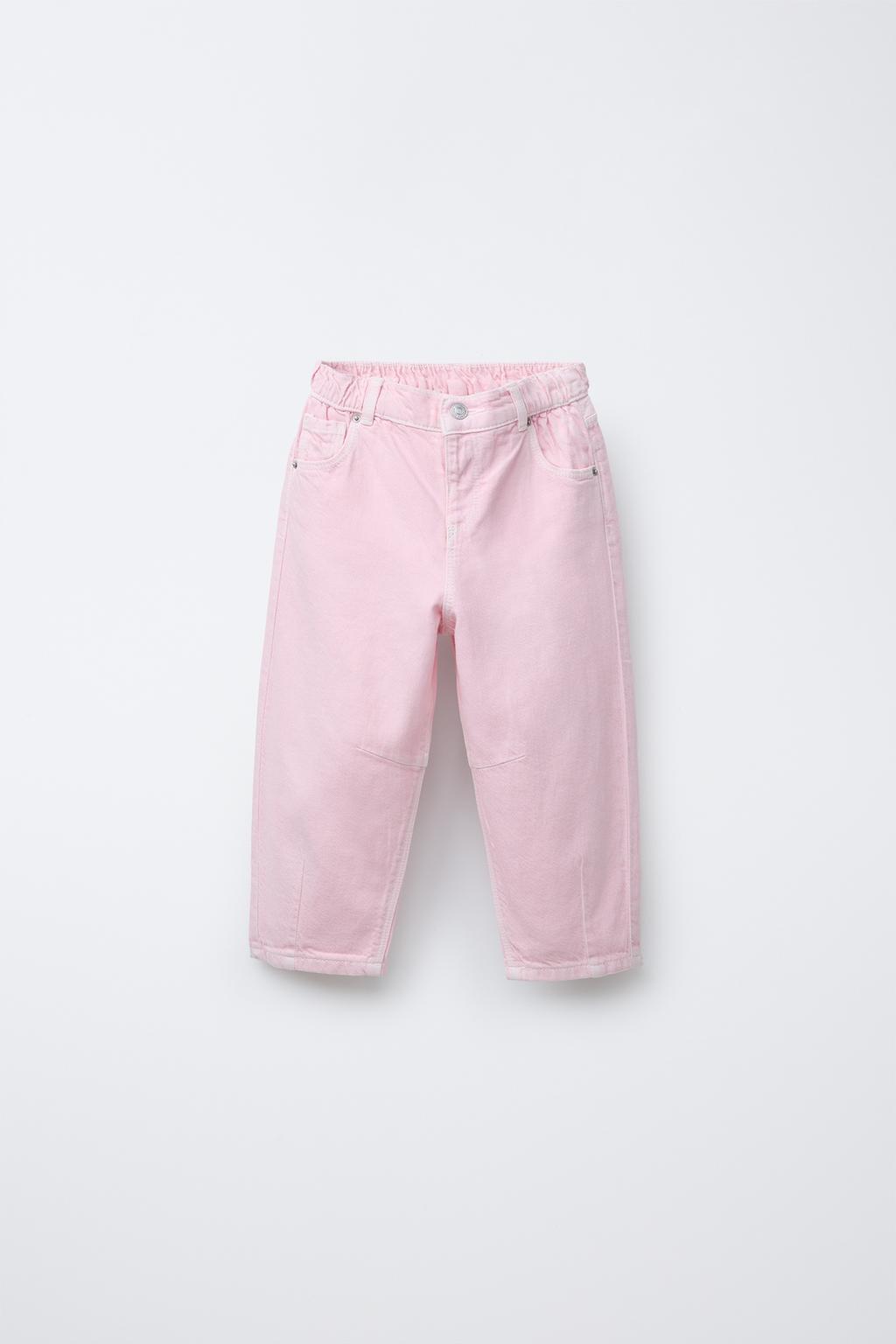 

Брюки-баллоны из саржи ZARA, розовый