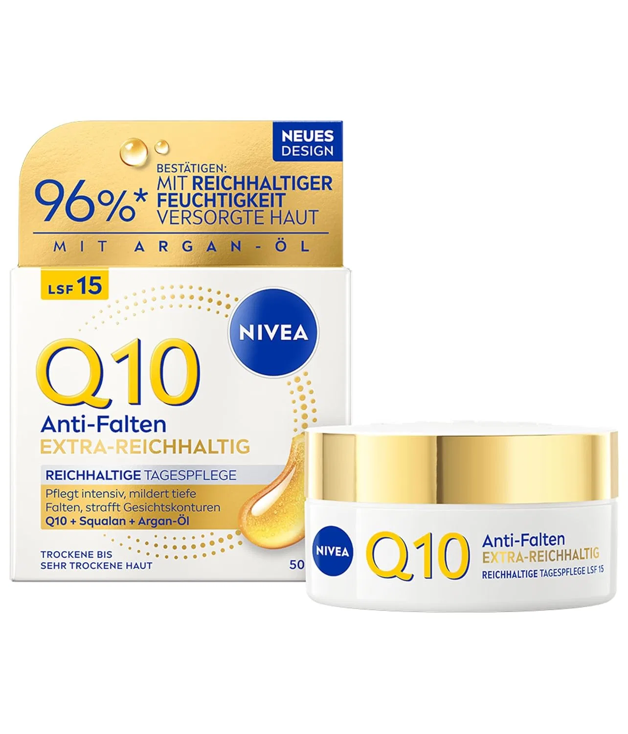 Крем для лица SPF15 NIVEA Дневной Q10 Anti-Wrinkle с для очень сухой кожи