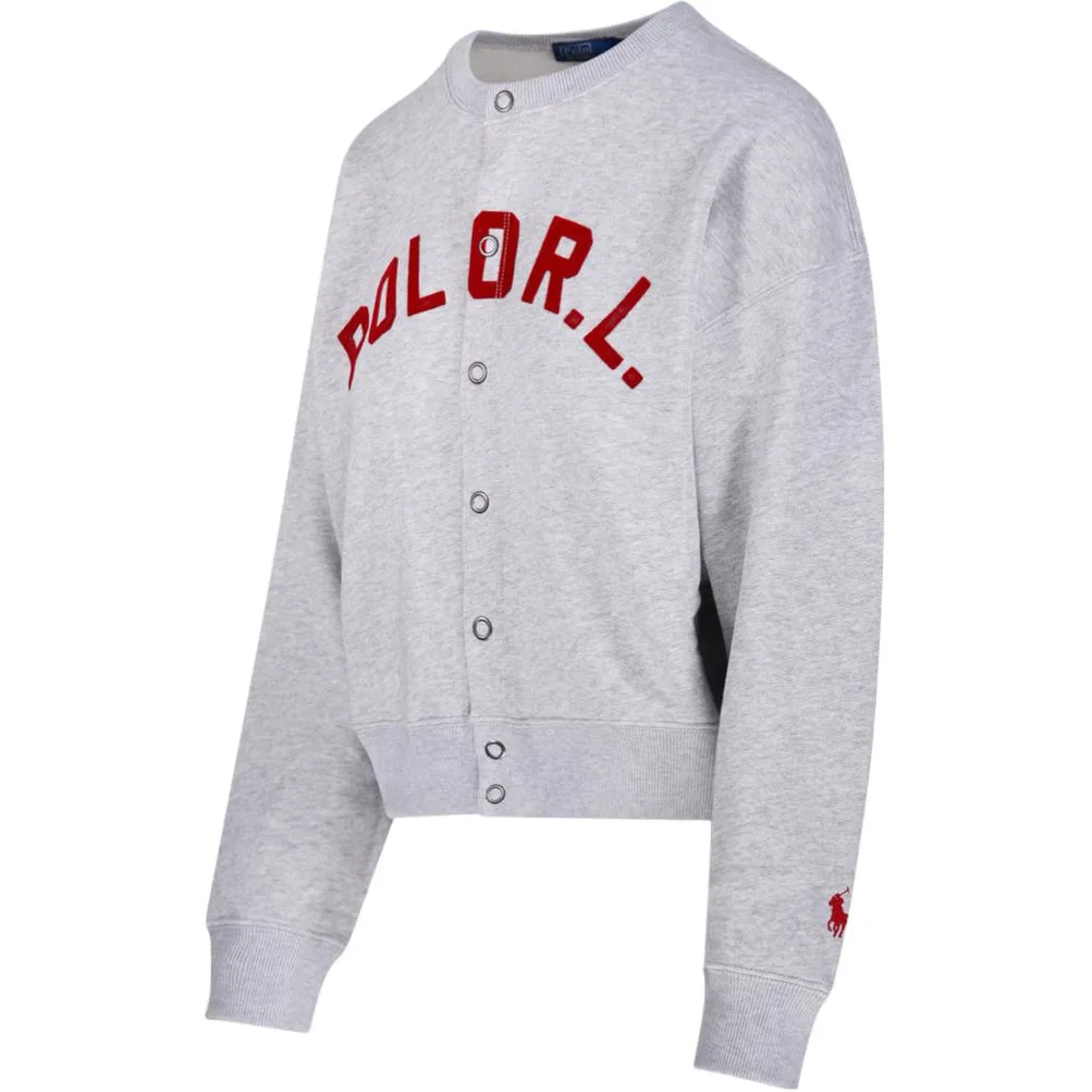 Толстовка с логотипом и кнопками Polo Ralph Lauren, Light Smoke Gray — фото 4