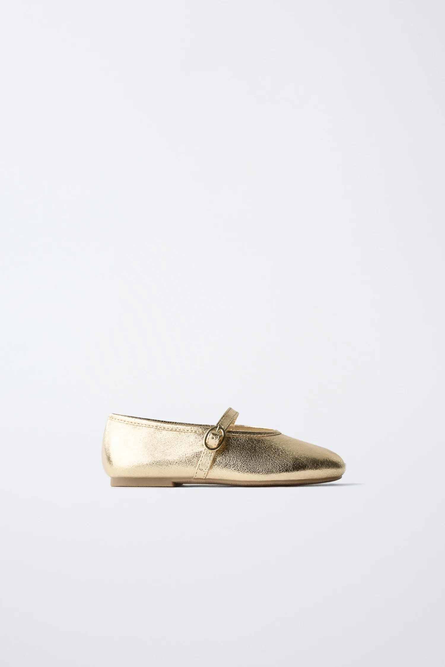 Металлические балетки Zara, золото