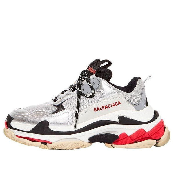 Кроссовки triple s 'red silver white' 2019 Balenciaga, серый