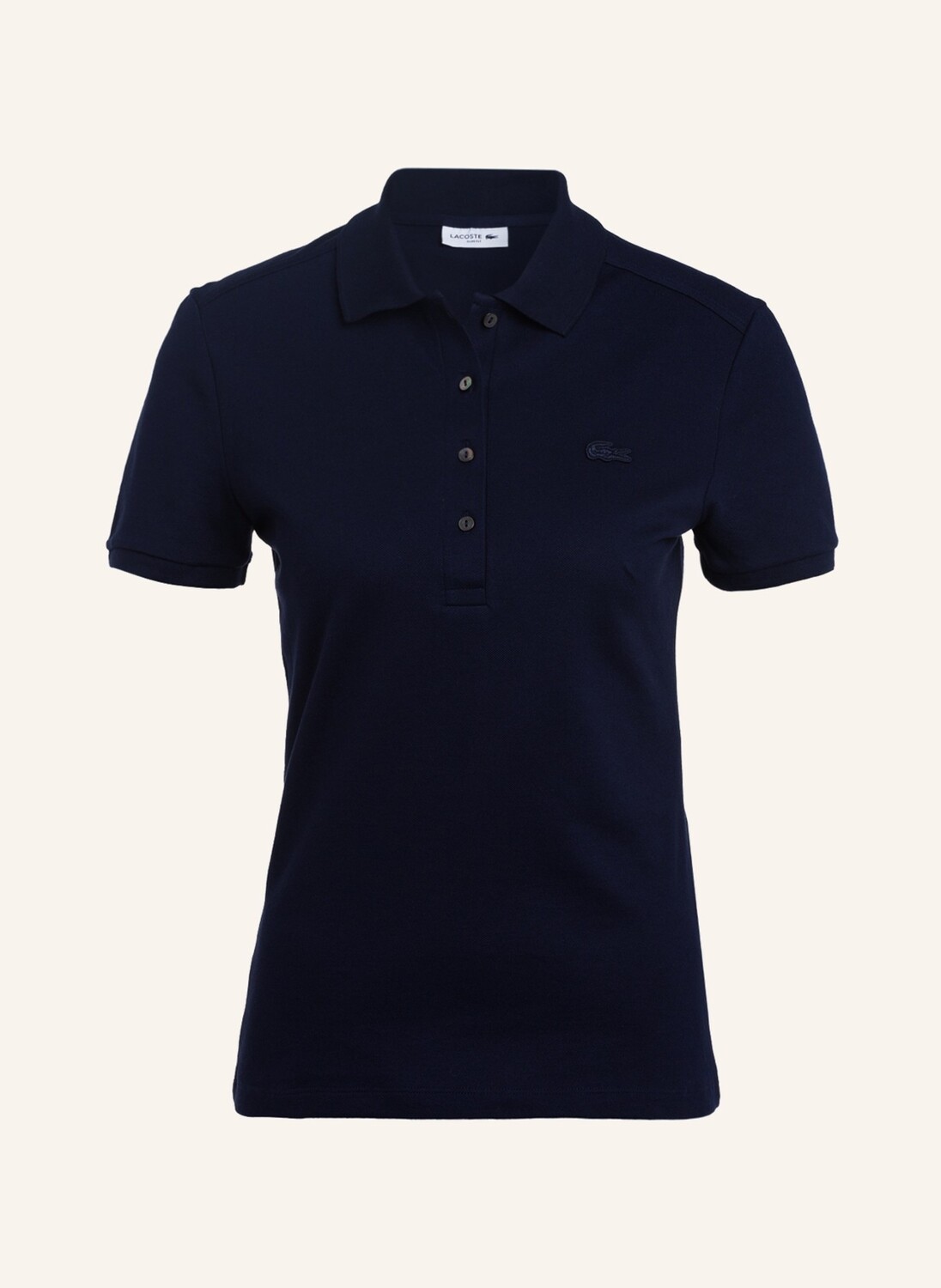 

Рубашка-Поло узкого кроя из пике Lacoste, синий