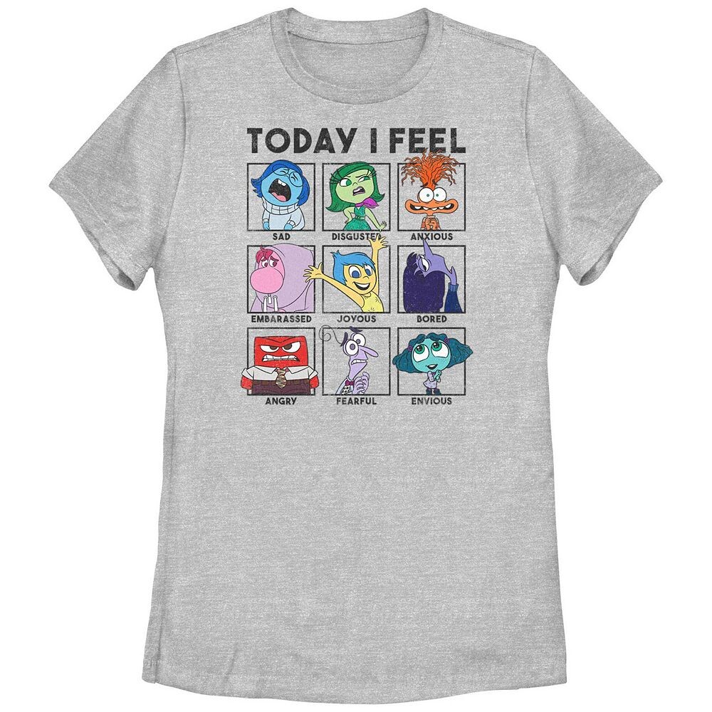 

Футболка с рисунком Disney/Pixar's Inside Out 2 Today I Feel Juniors Disney / Pixar, цвет Athletic Heather